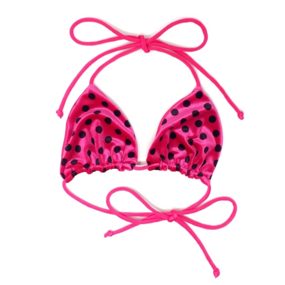 Lali & Layla velvet triangle bikini top